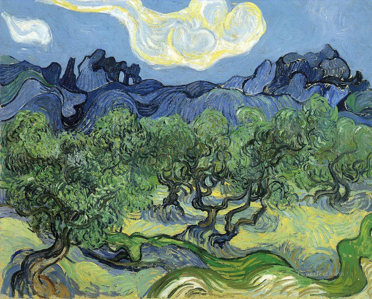 The Alpilles with Olive Trees in the Foreground Vincent van Gogh Oil Paintings